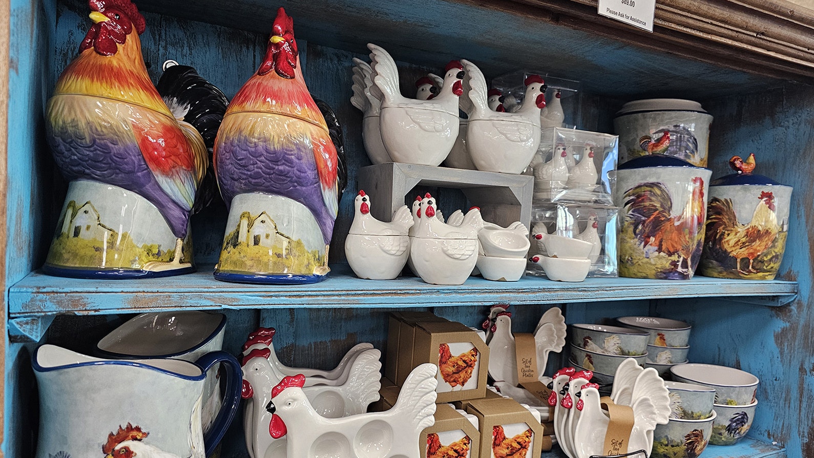 A variety of country kitsch is for sale at the new Buc-ee's store in Colorado.