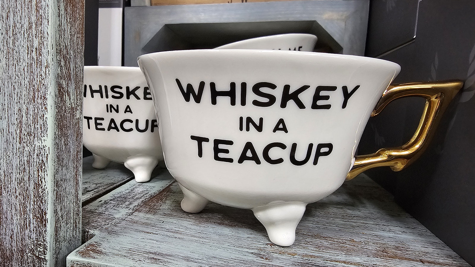 Or, you could just drink your whiskey from a teacup.