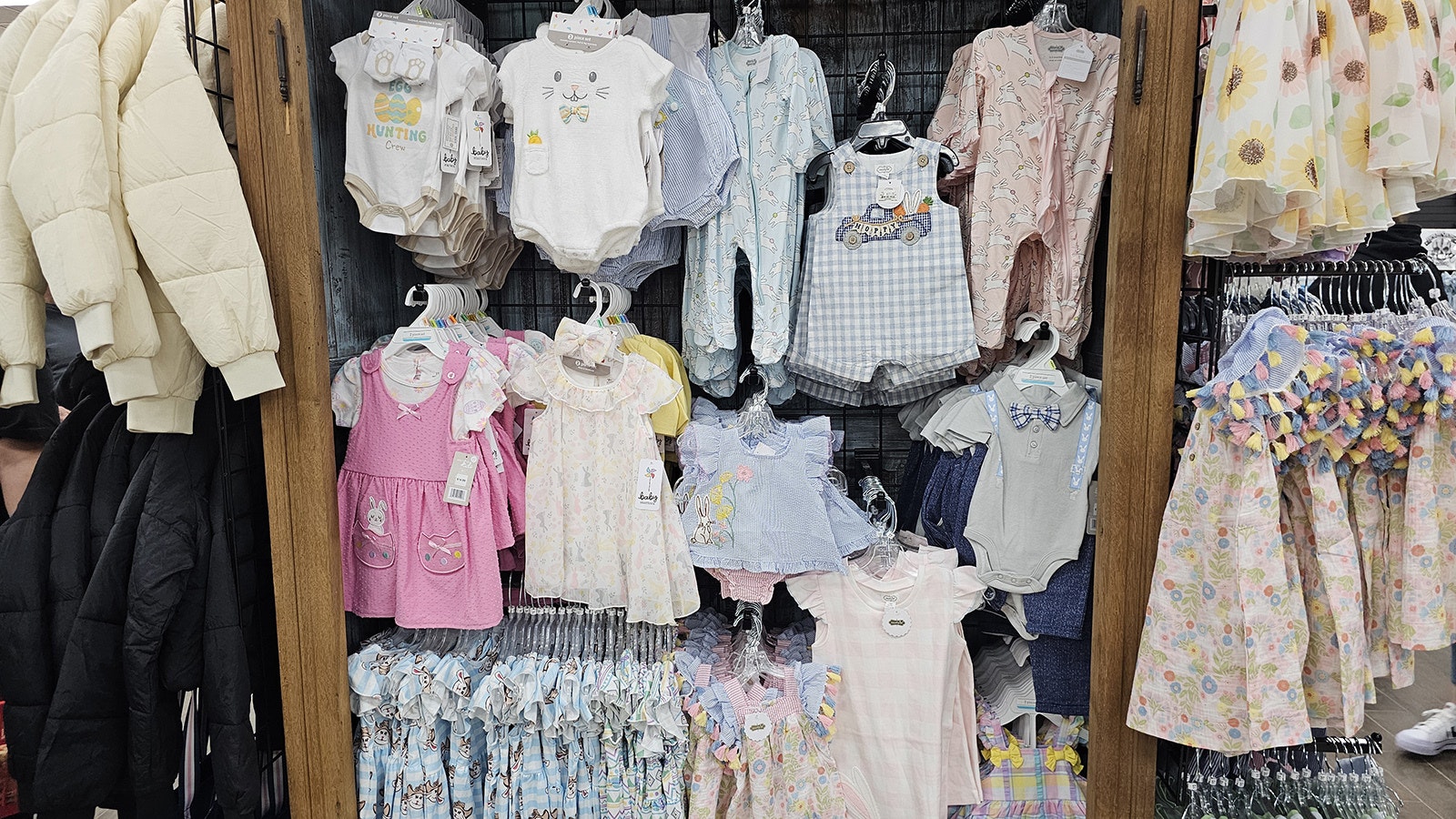 The store sells a range of children's and adult clothing.