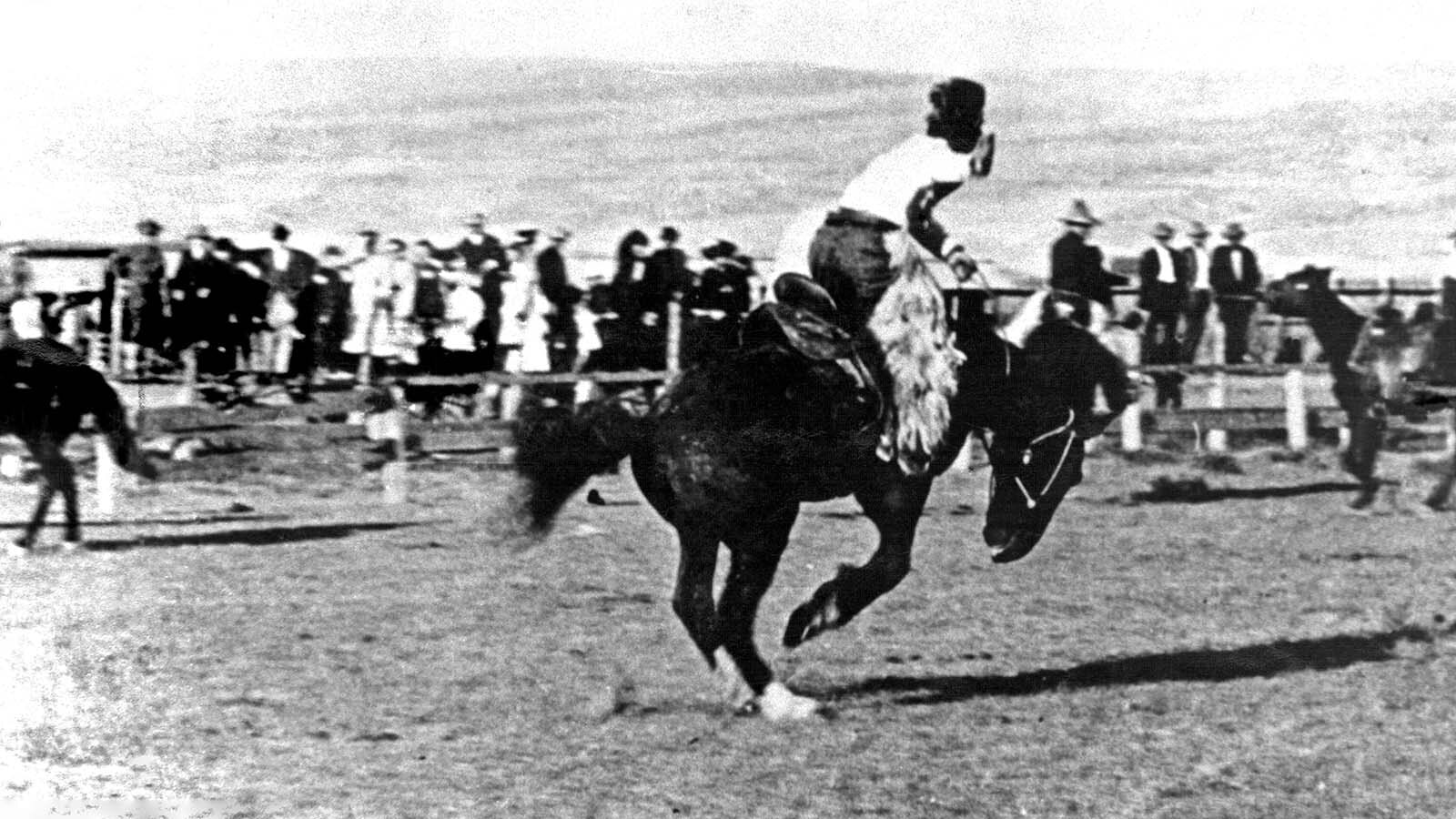 Morris Dutch Coorthell riding Steamboat in the 1910 Albany County Fair.