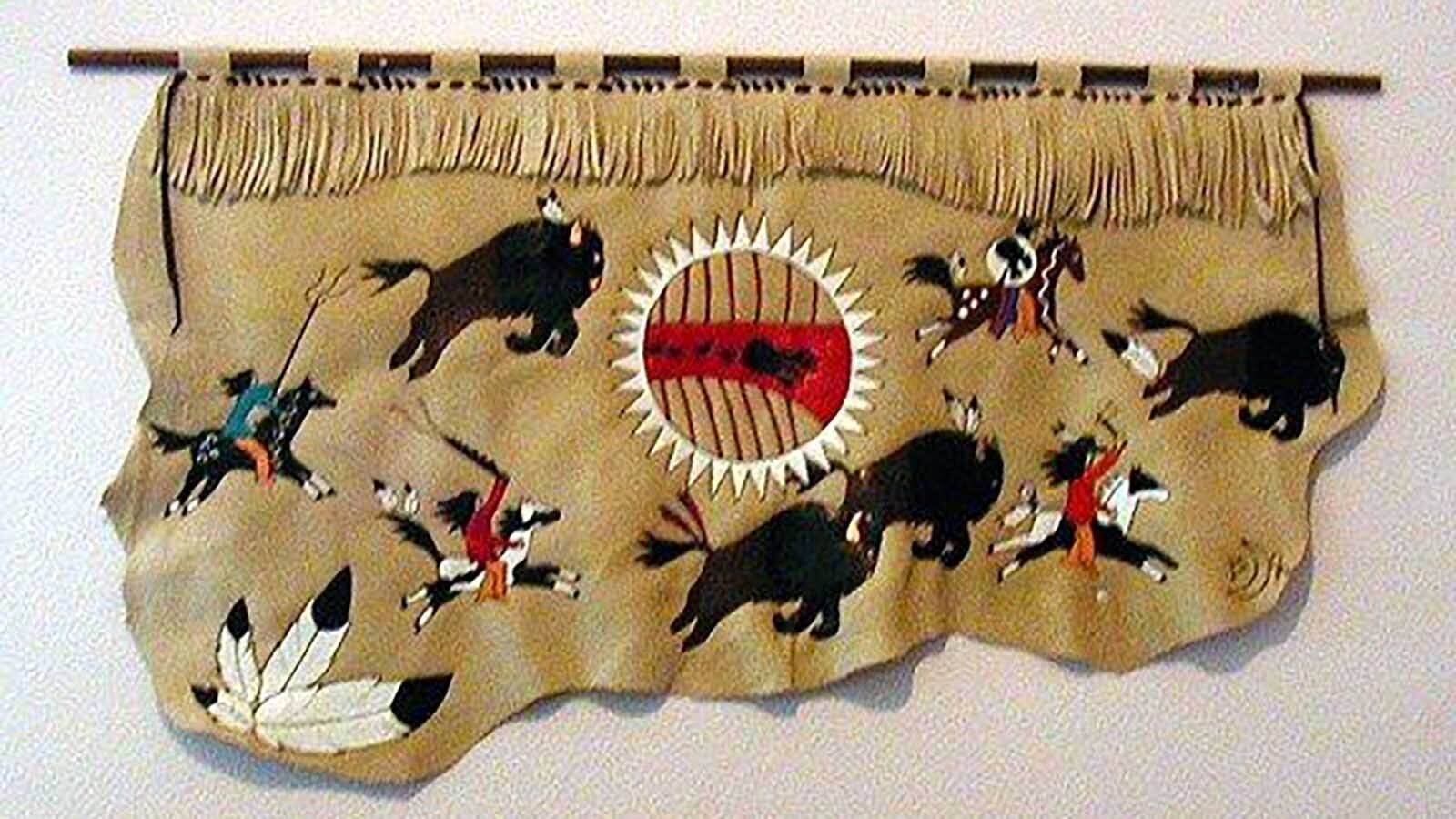 Jo Orchard, 84, has spent nearly 50 years creating pieces of art from quilts and hides.