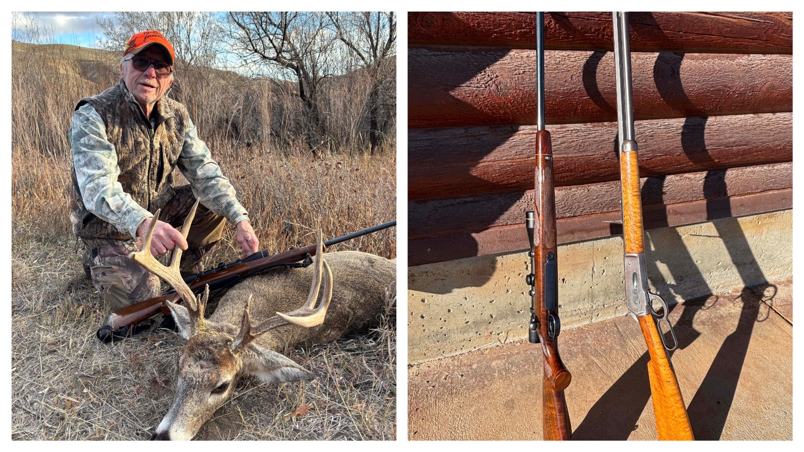 Buddy Gee, who is just shy of turning 82, shot this big white-tailed buck in Fremont County. He donated the meat to Wyoming First Lady Jennie Gordon’s Food From the Field program for the needy. The Gee family, of Wyoming and Michigan, has hunted with these two rifles for decades: A Remington 700 BDL, chambered in .25-06, and a Winchester Model 1886, chambered in .45-90.