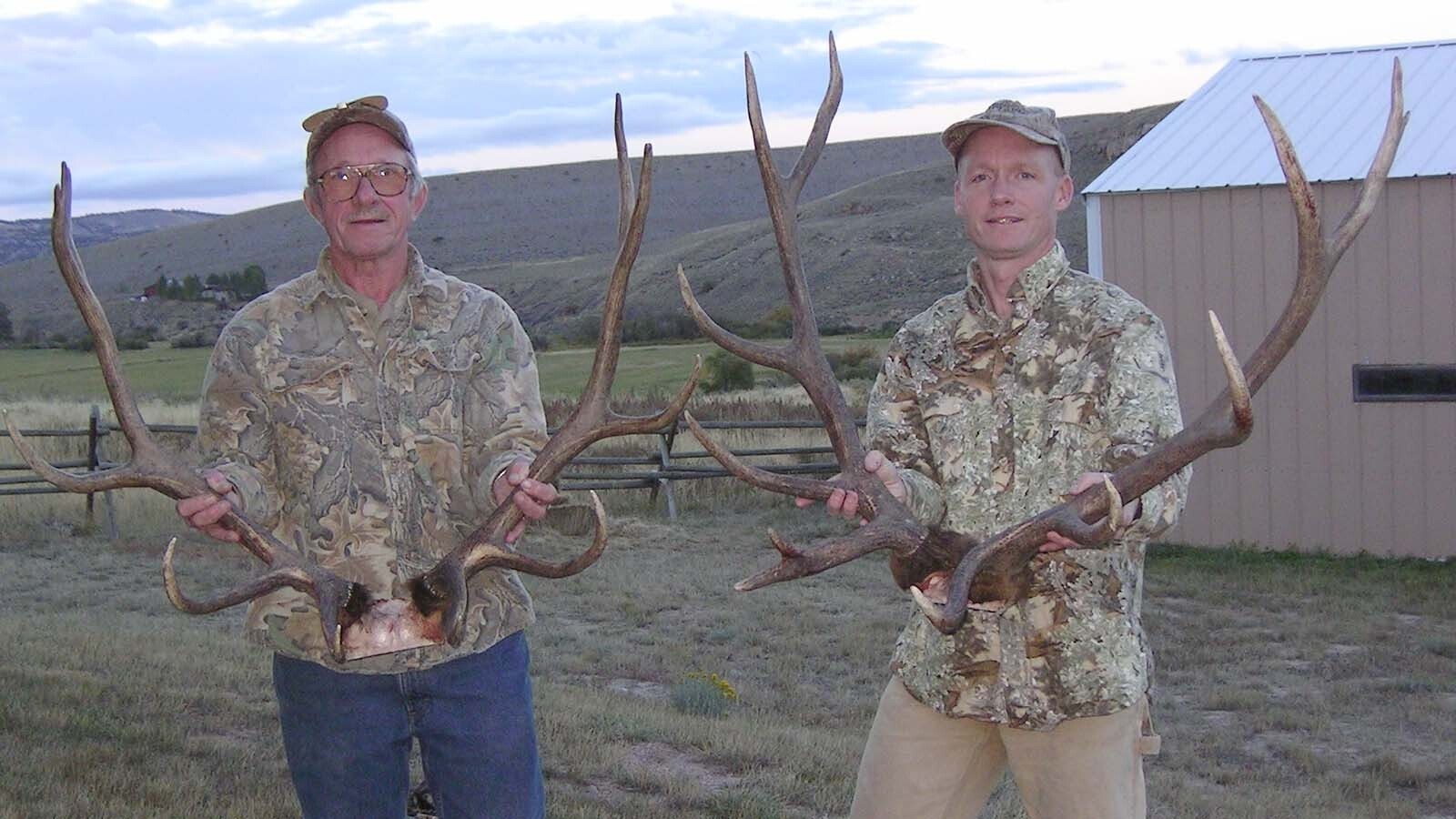 Father-and-son Buddy and Brian Gee have gone on countless hunting trips together, including bowhunting for elk in Wyoming.