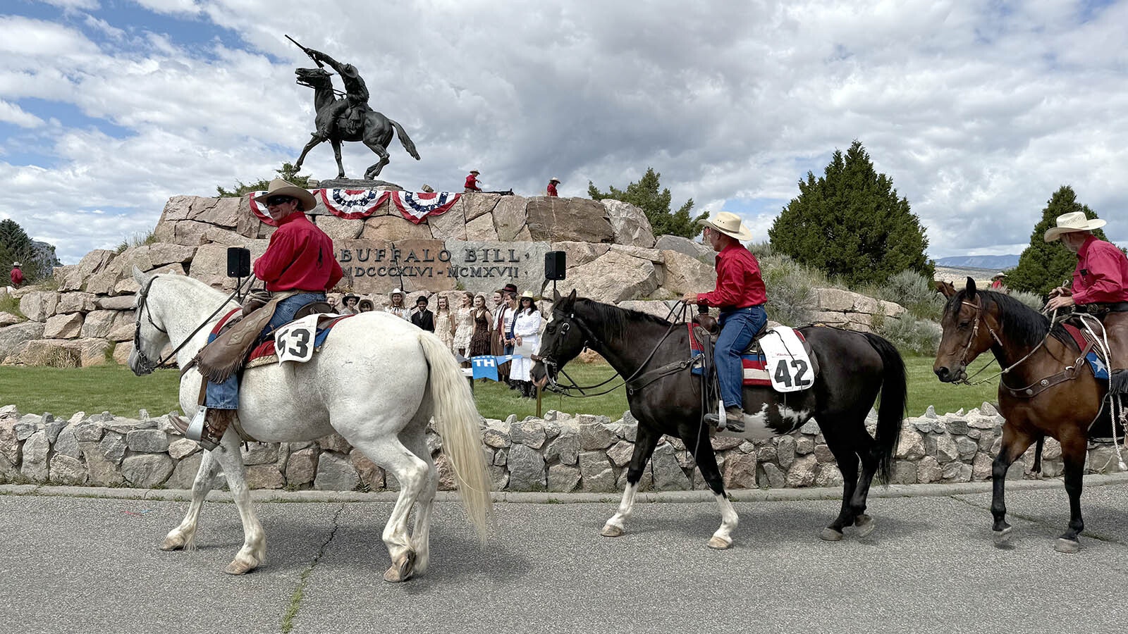 The iconic "Buffalo Bill — The Scout" The sculpture at the end of Sheridan Avenue in Cody, Wyoming, depicts the city's founding father, Buffalo Bill Cody. It was unveiled Thursday, the 100th anniversary of its inauguration.