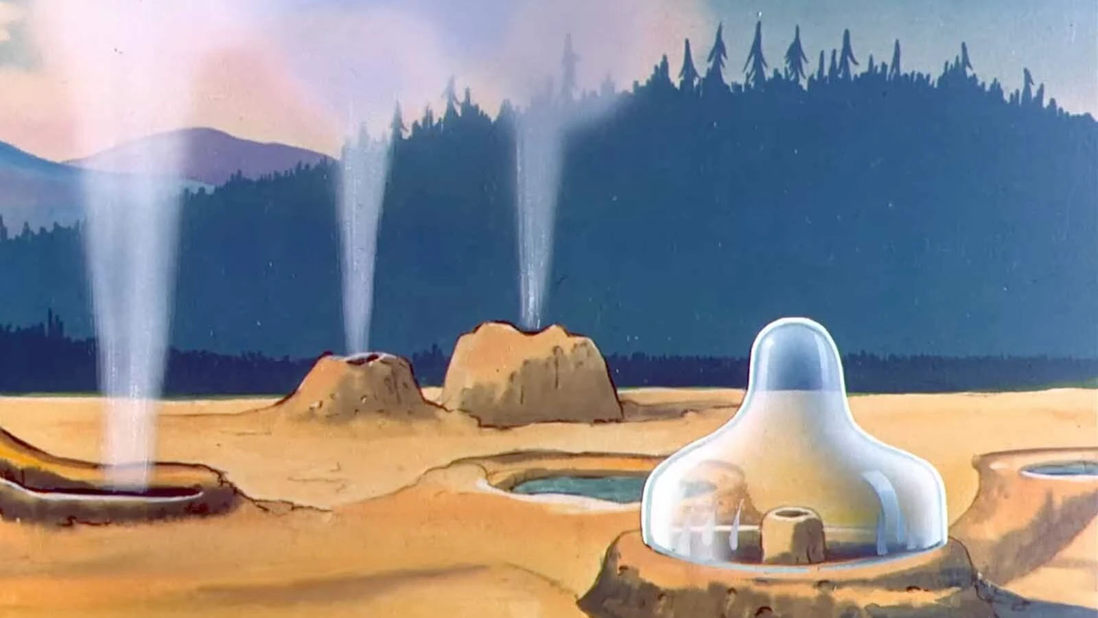 Bugs Bunny raced Cecil Turtle through a fictional Yellowstone National Park in the 1947 Looney Tunes short “Rabbit Transit.” It was the third time Bugs and Cecil had replayed the ancient fable "The Tortoise and the Hare" — even though Cecil isn't a tortoise.