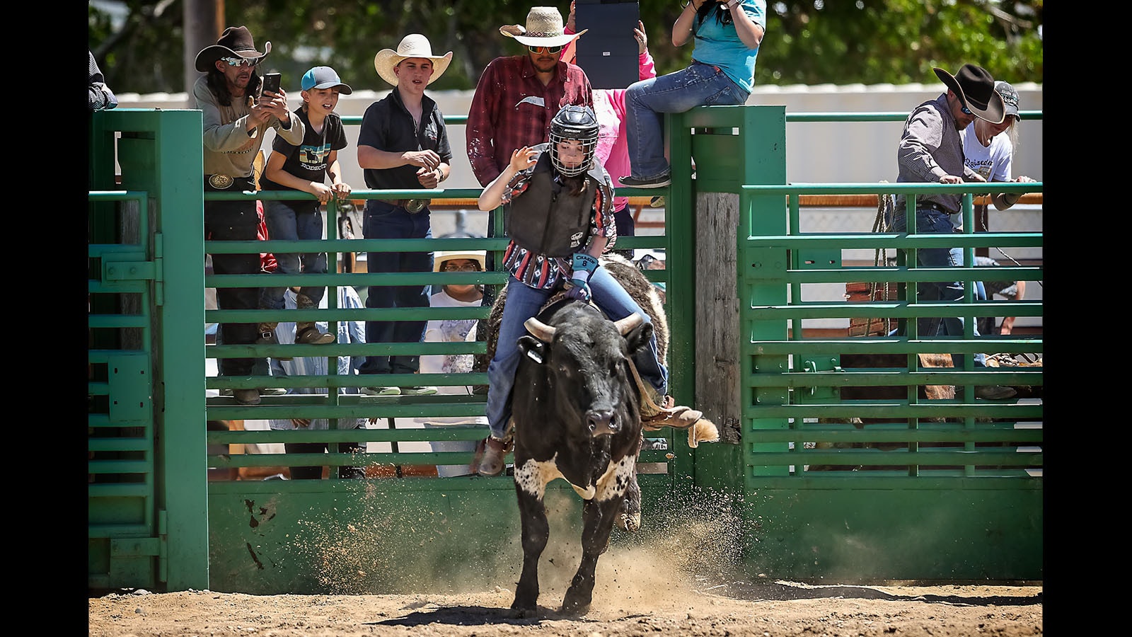 At Brahma Mama's Bucking Bulls Ranch in Worland, people can learn to ride a bull like a real Wyoming cowboy.