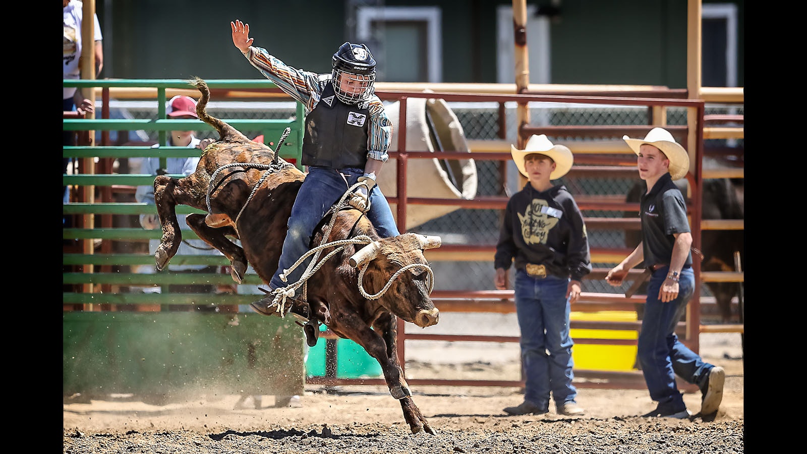 At Brahma Mama's Bucking Bulls Ranch in Worland, people can learn to ride a bull like a real Wyoming cowboy.