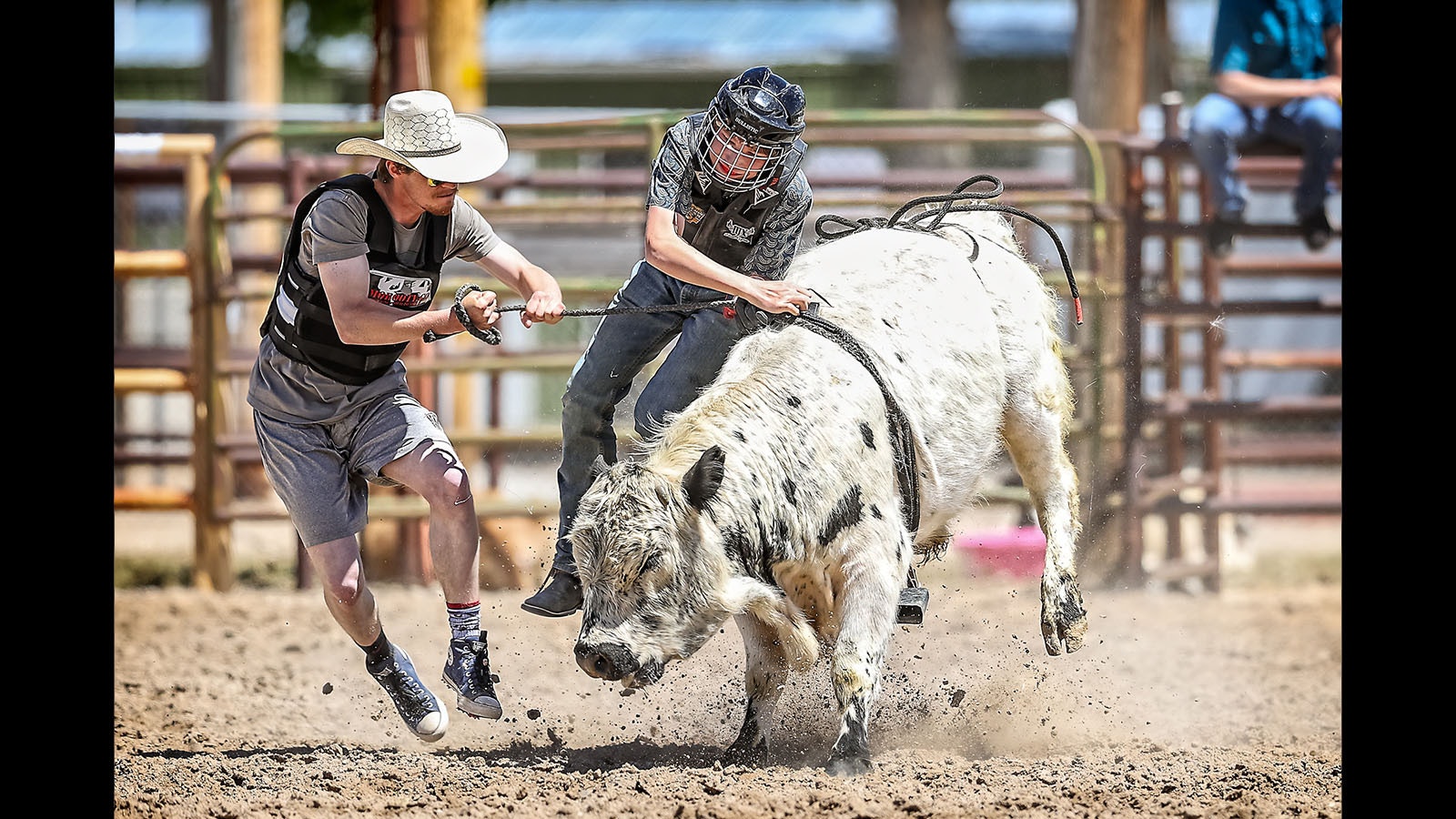 At Brahma Mama's Bucking Bulls Ranch in Worland, people can learn to ride a bull like a real Wyoming cowboy.