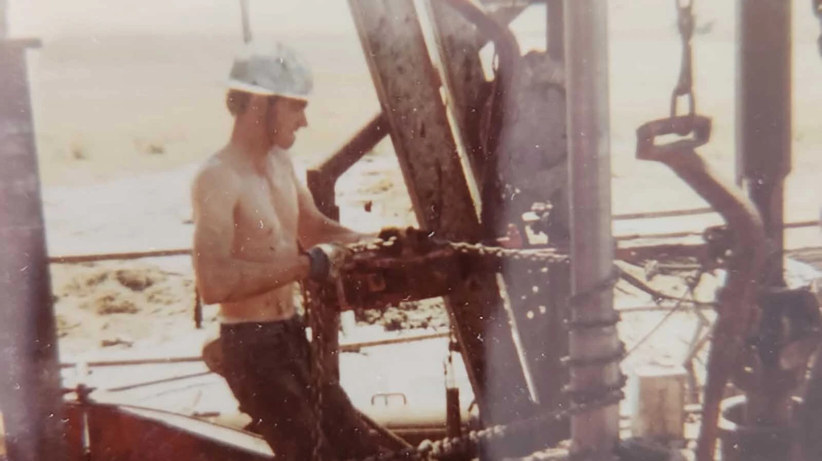 Bob Brotherton spent summers between college semesters in the oil field, pictured here in 1971 in Sterling, Colorado. 