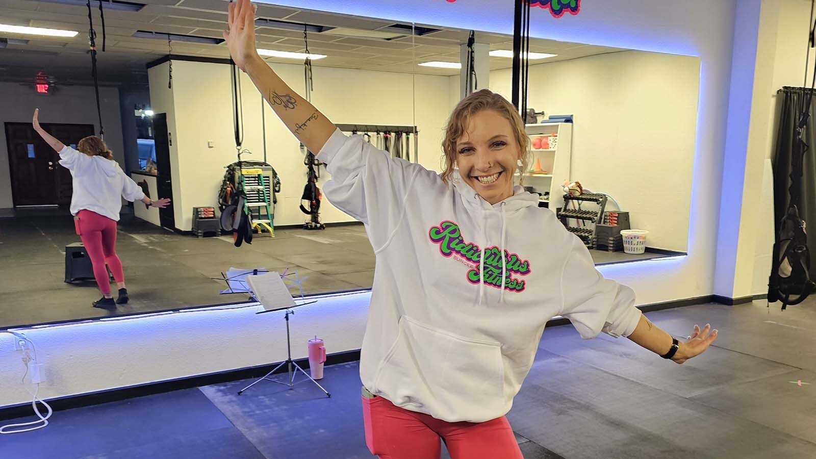 Meet Kayla Gregory, owner of Ridiculous Bungee Fitness. She started the trend in Laramie after becoming obsessed with it herself, and deciding it was the best way on the planet to do a cardio workout.