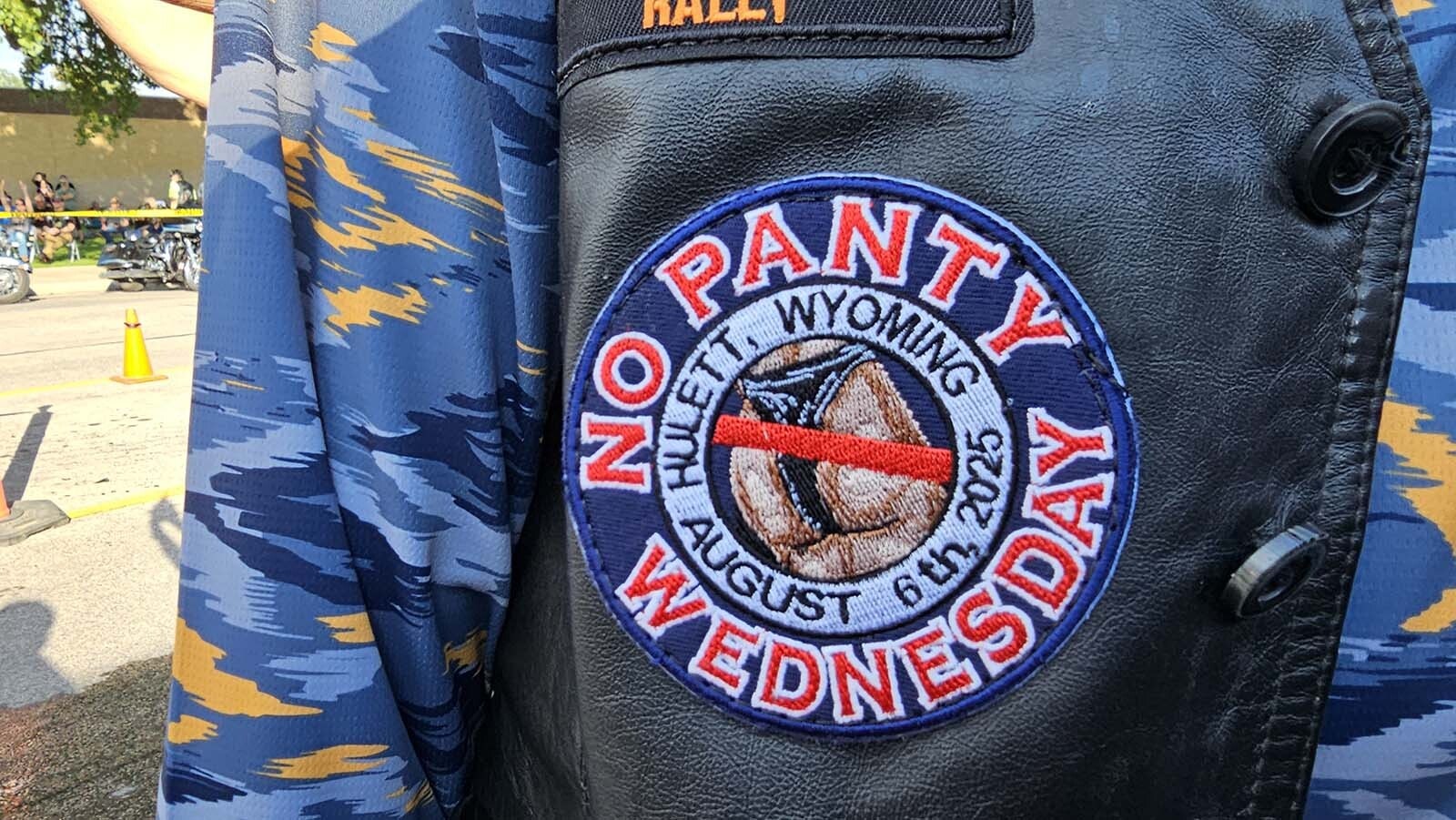 Some people still remember when Hulett's Ham and Jam had a more well-known moniker, Panty-Free or No Panty Wednesday. This was one of the patches on Joe Huffman of Minnesota's jacket.