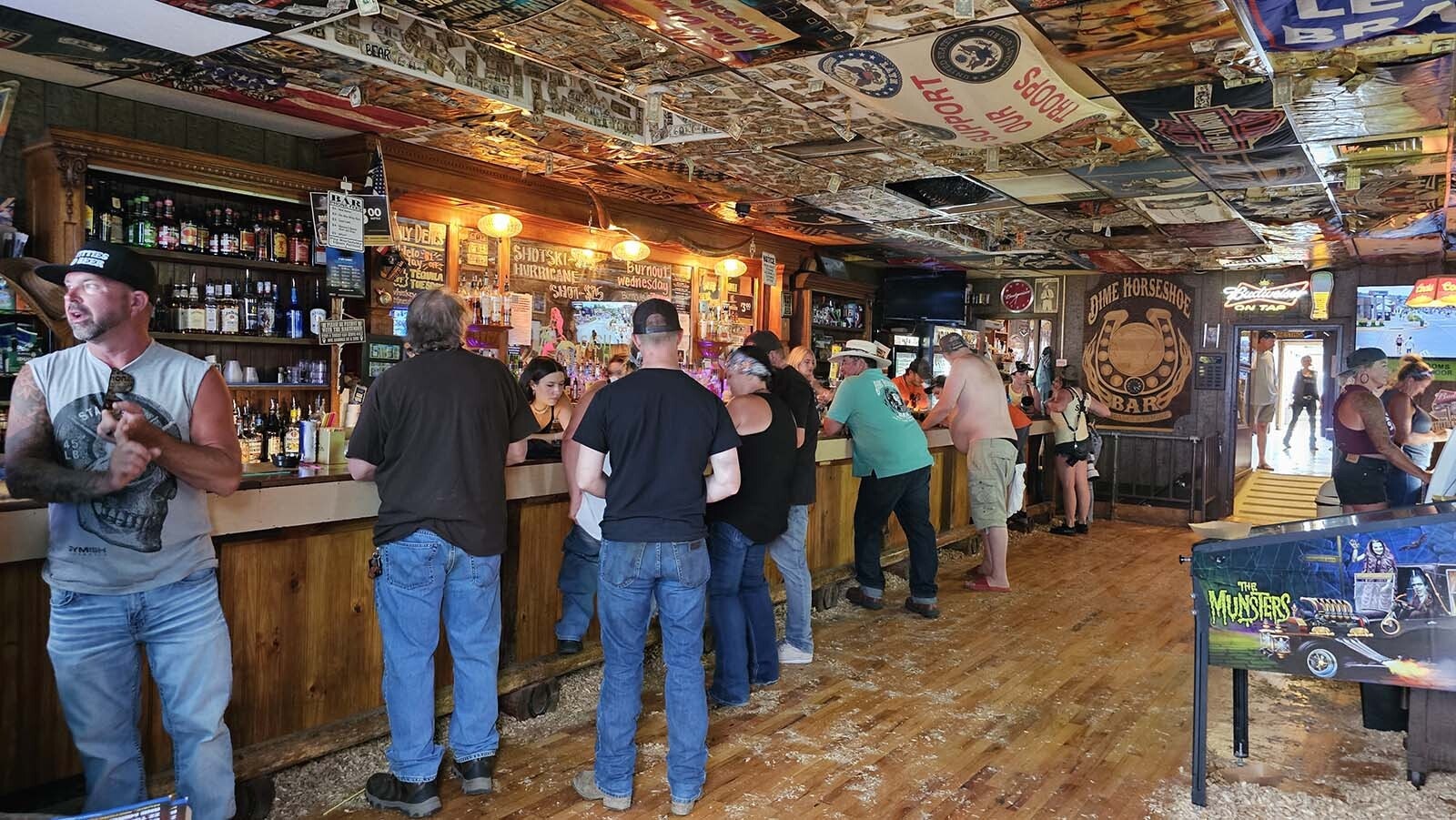 The Dime Horseshoe Bar is always busy during the Sturgis Motorcycle Rally Week.