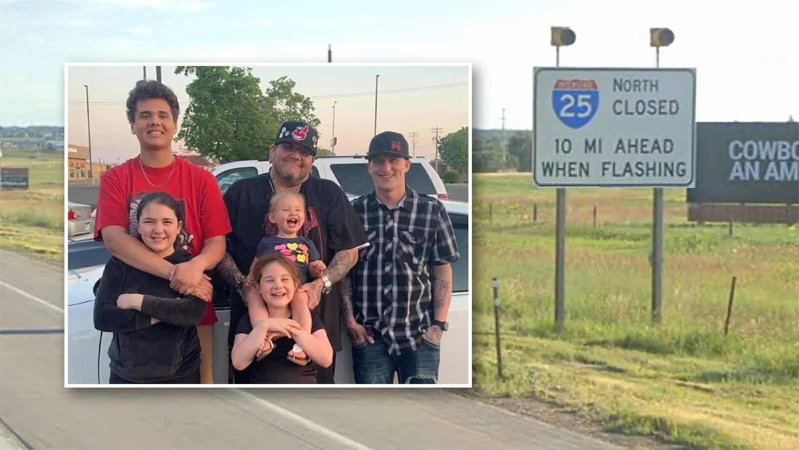 David Rollingcloud Jackson, center, is pictured with family members in a photo shared by his daughter-in-law, Danni Wong.