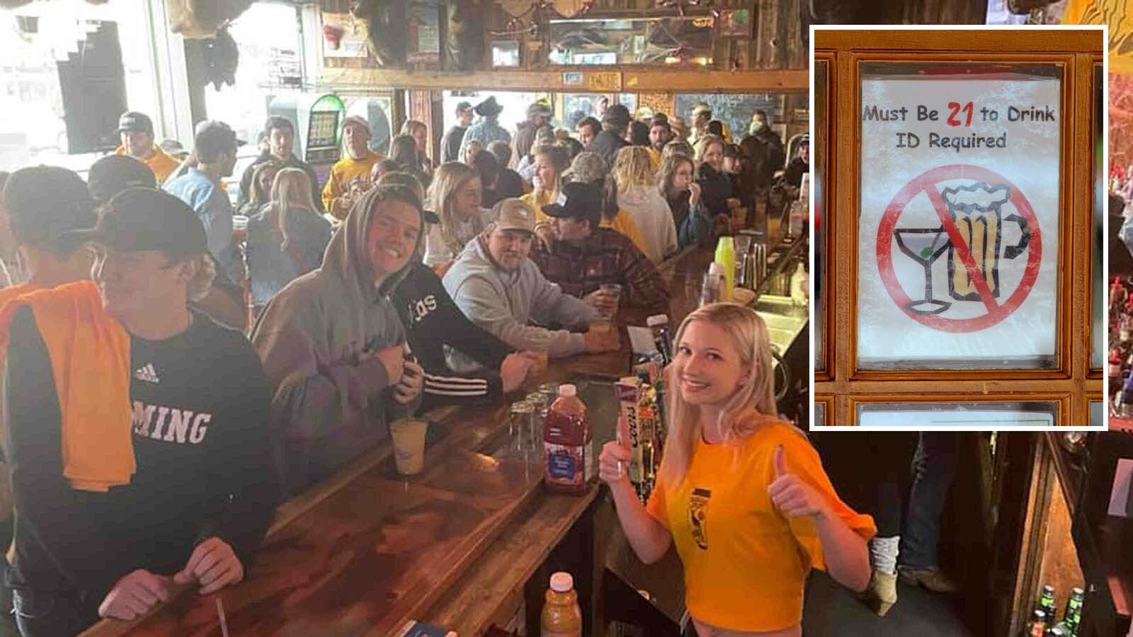 In 1988, Wyoming reluctantly raised its drinking age to 21 to avoid losing federal highway money, becoming the last state to do wo. The change ended years of defiance and a “bloody border” reputation that drew young drinkers from neighboring states. Above, the Buckhorn Bar in Laramie is packed on weekends when the University of Wyoming is in session.