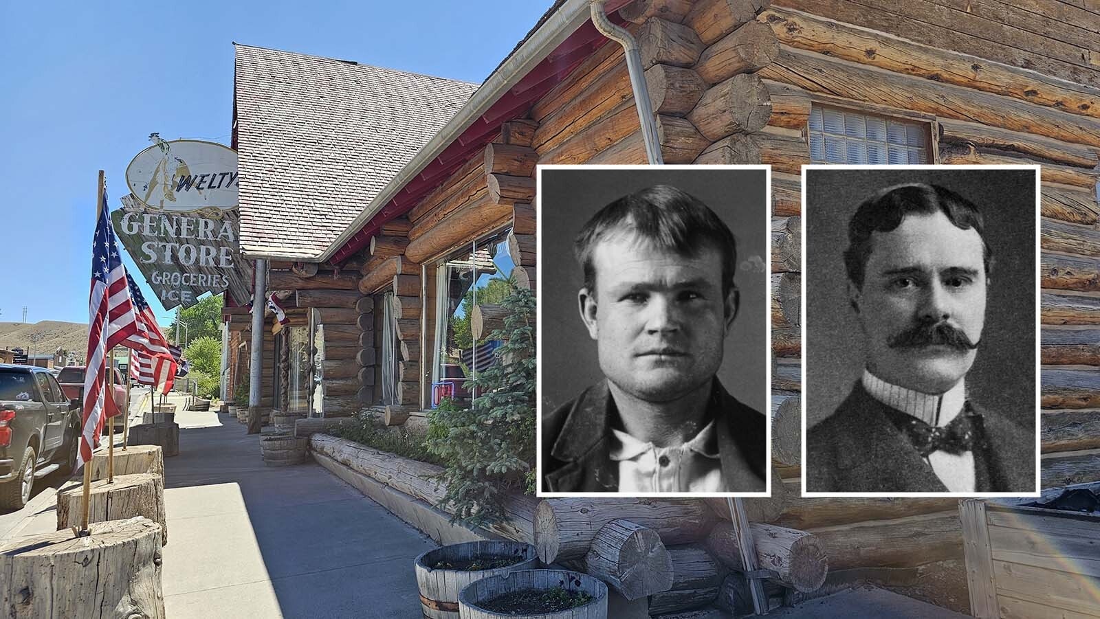 Locals in Dubois, Wyoming, still tell how Butch Cassidy, left, rode into town the winter after his infamous Telluride bank robbery. That’s when the notorious outlaw is said to run into author Owen Wister before either were famous.