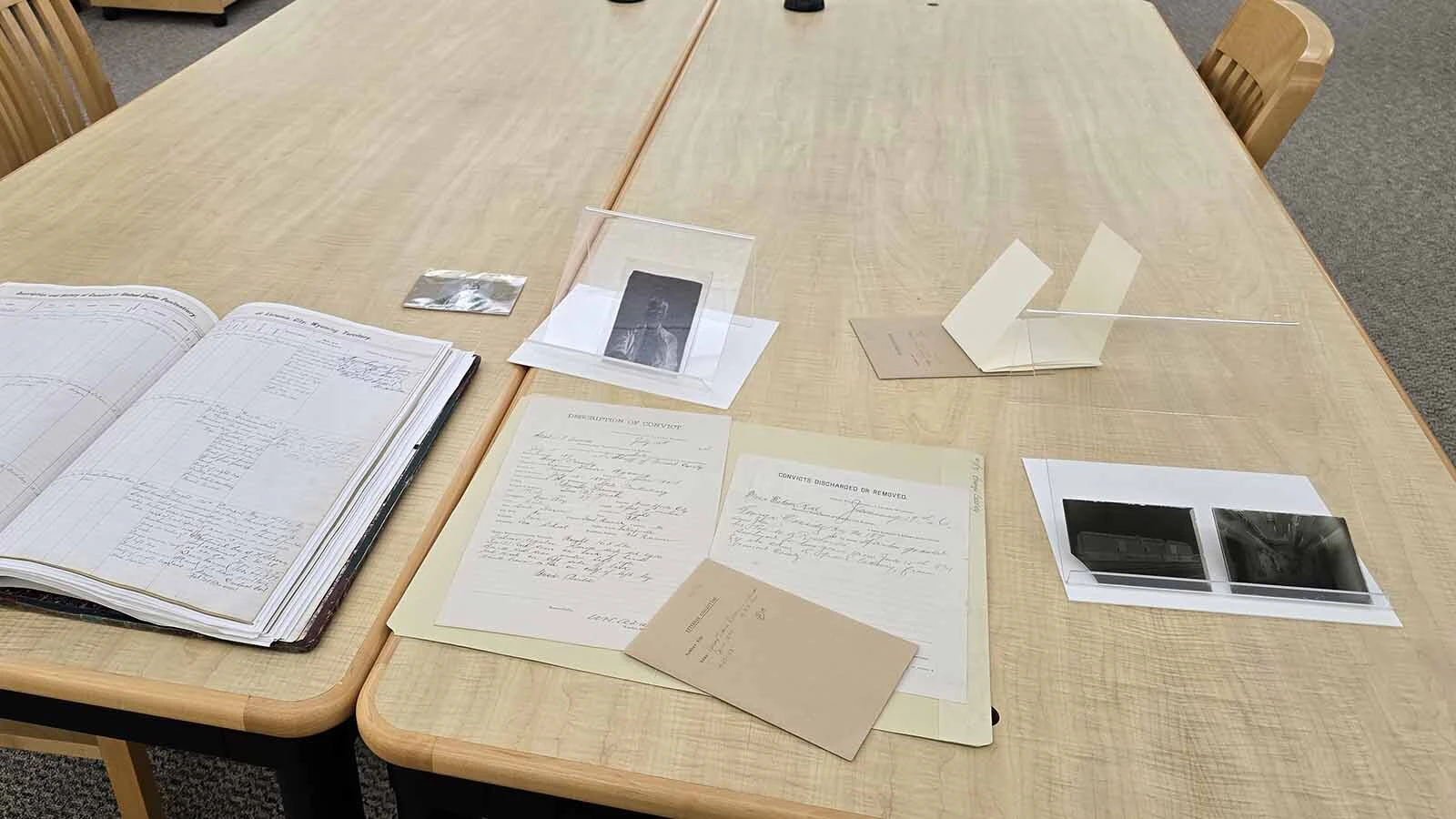 The Butch Cassidy artifact collection at Wyoming State Archives.