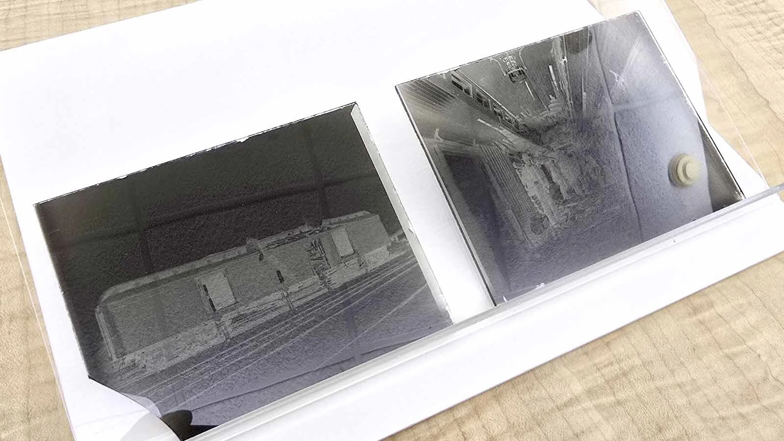 Wyoming State Archives also has the glass plate negatives for the infamous Wilson train robbery.
