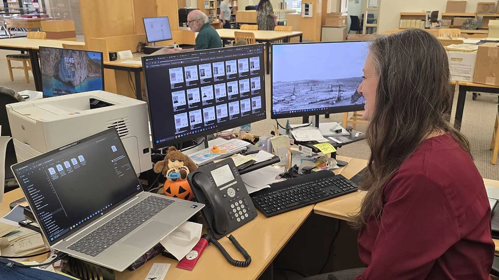 Suzi Taylor manages the Wyoming Territorial Prison's glass plate negatives, as well as the negatives for the Wyoming State Penitentiary. There are thousands of mugshots in the two collections.