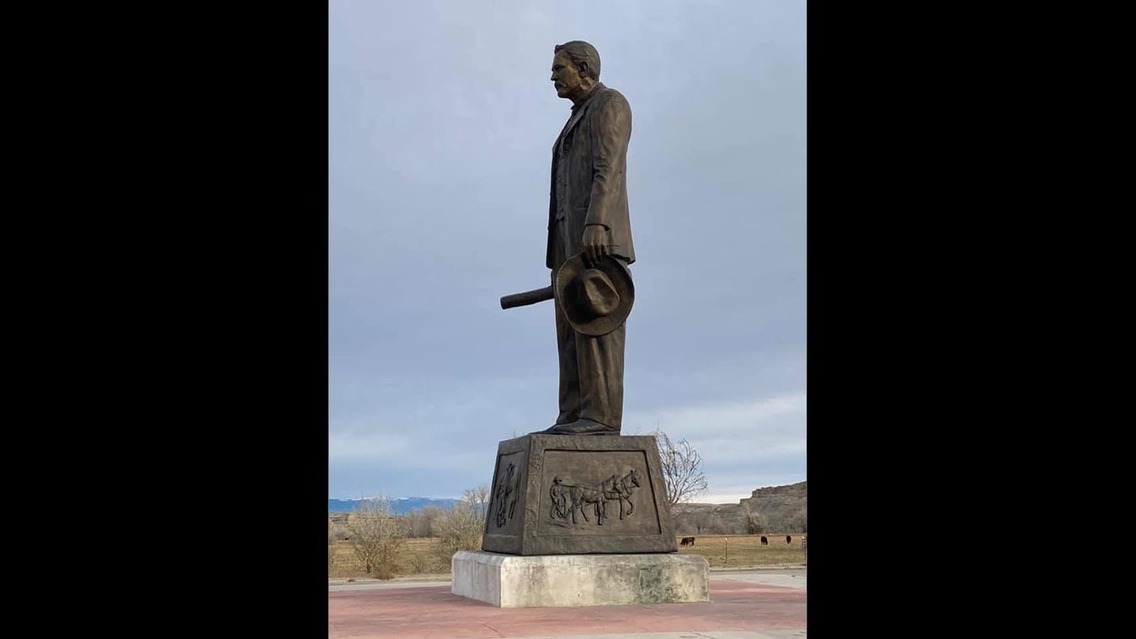 The Byron Sessions statue in this photo by Matthew Thomas and shared by Wyoming Through the Lens.