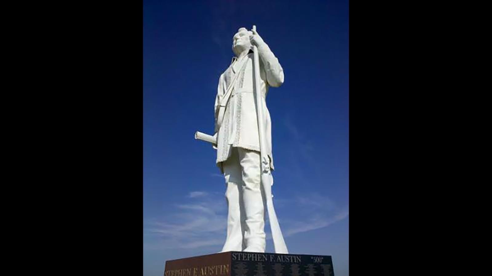 Stephen F. Austin statue in Angleton, Texas, has a similar image problem.