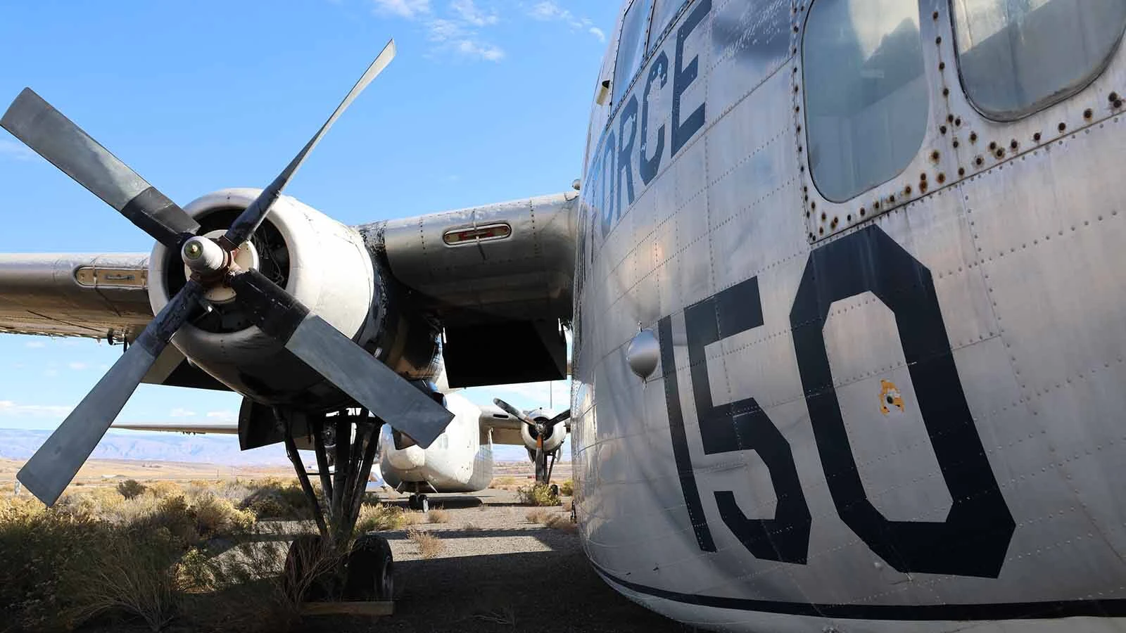 The C-119’s exterior remains in good condition. 