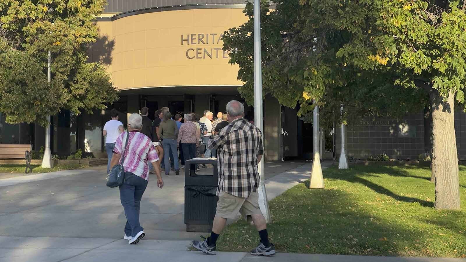 More than 300 people filed into the Cam-plex Heritage Center Theater on Tuesday night for a presentation from BWXT about its proposed nuclear fuel manufacturing facility in Gillette.