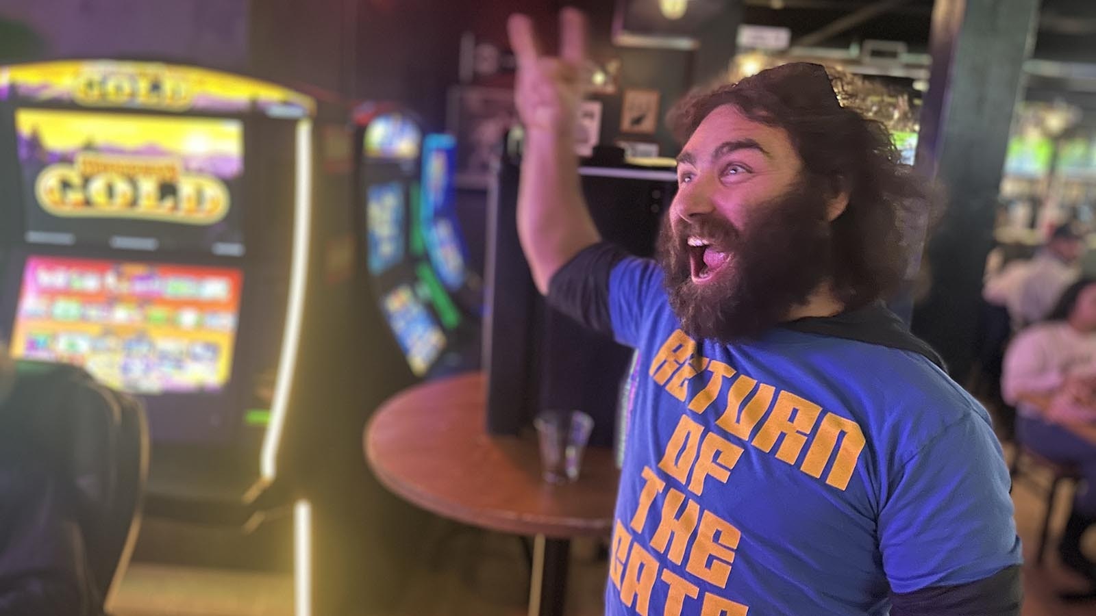 Montana State University football fan Tino Woodburn sports a “Party Like It’s 1984” T-shirt, harkening back to the last time MSU won a national championship. On Monday, the Bobcats came up a few points short.