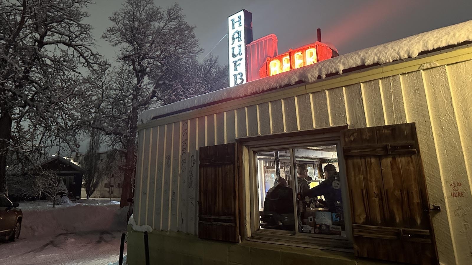 The Haufbrau, one of three bars in Bozeman’s “Bar-Muda Triangle,” became an unlikely sports bar Monday night.