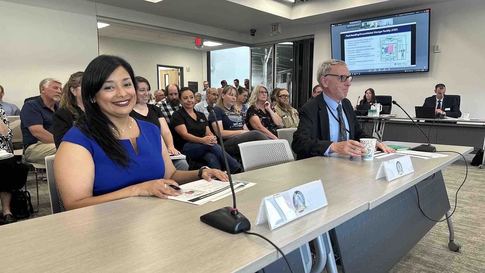 Marla Morales and Paul Murray said they came out from Department of Energy headquarters in D.C. to begin what they hope to be a productive conversation about the future of nuclear energy and how to ultimately handle nuclear waste.