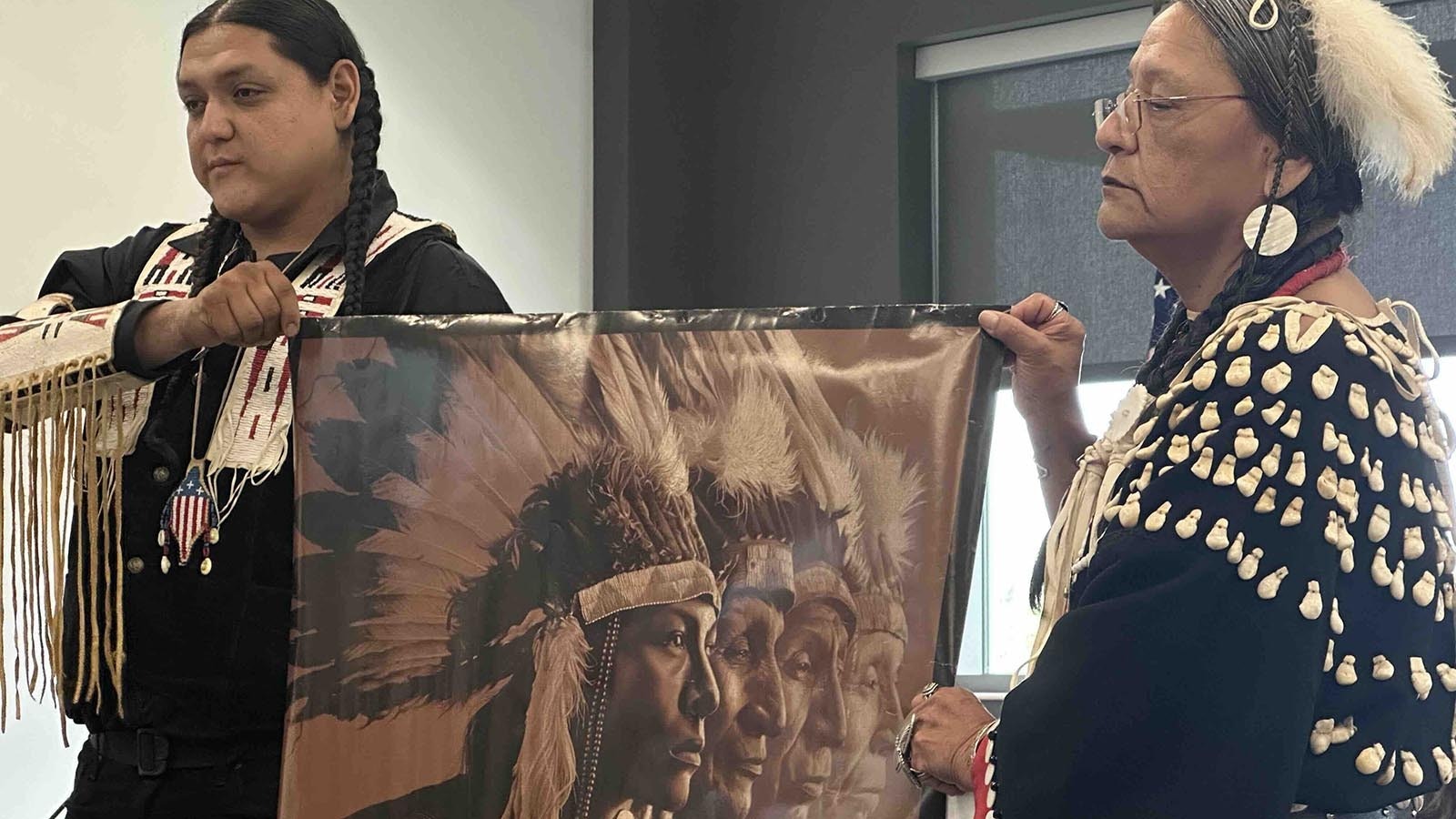 3Stars Friday and Avilia Rae Friday shared this poster with the committee and those gathered Wednesday following Avilia's testimony about her cancer diagnosis and radioactive contamination in the Northern Arapaho community.