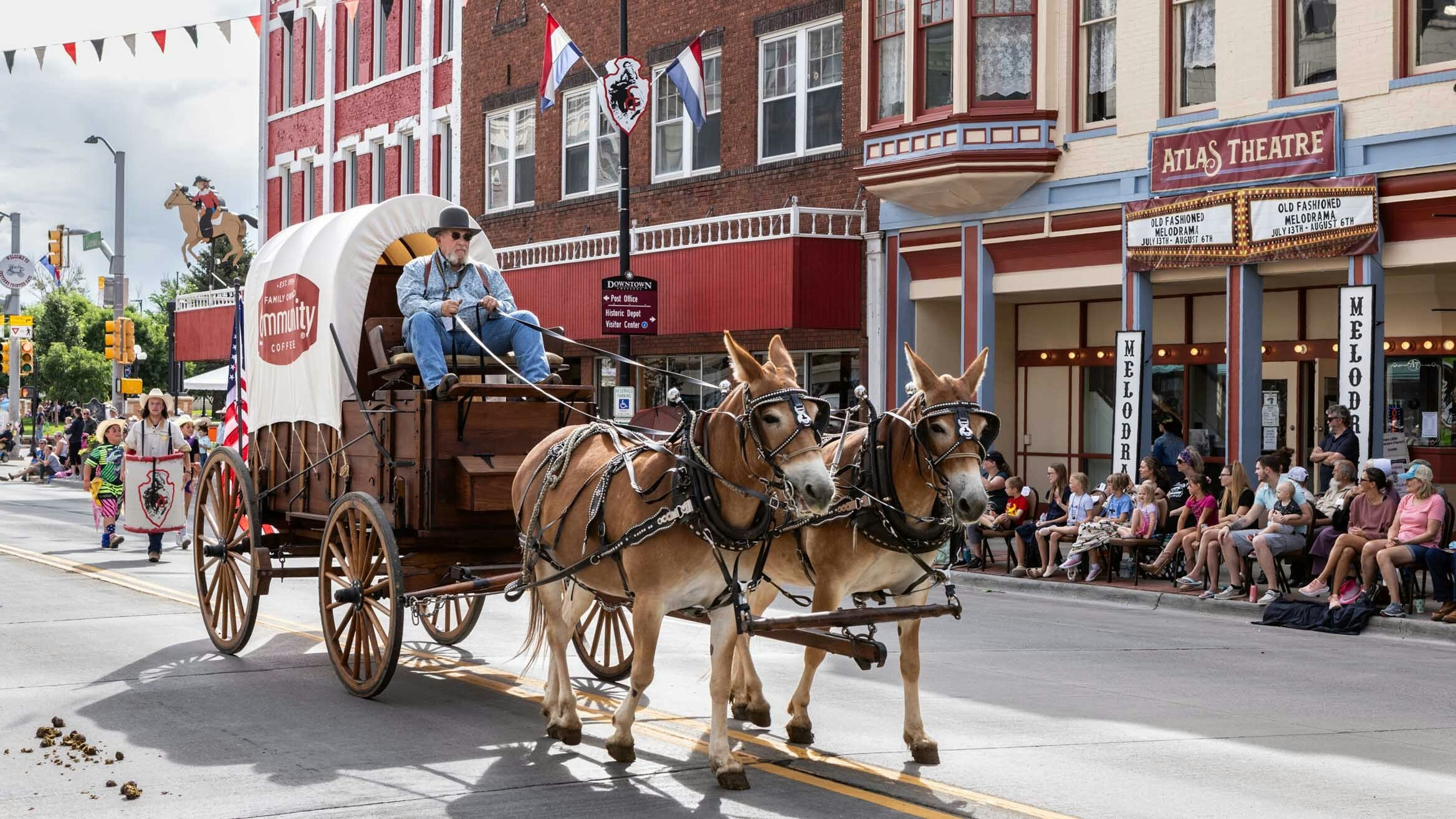 The Cheyenne Frontier Days Parade in downtown Cheyenne, Wyoming on July 25, 2023.