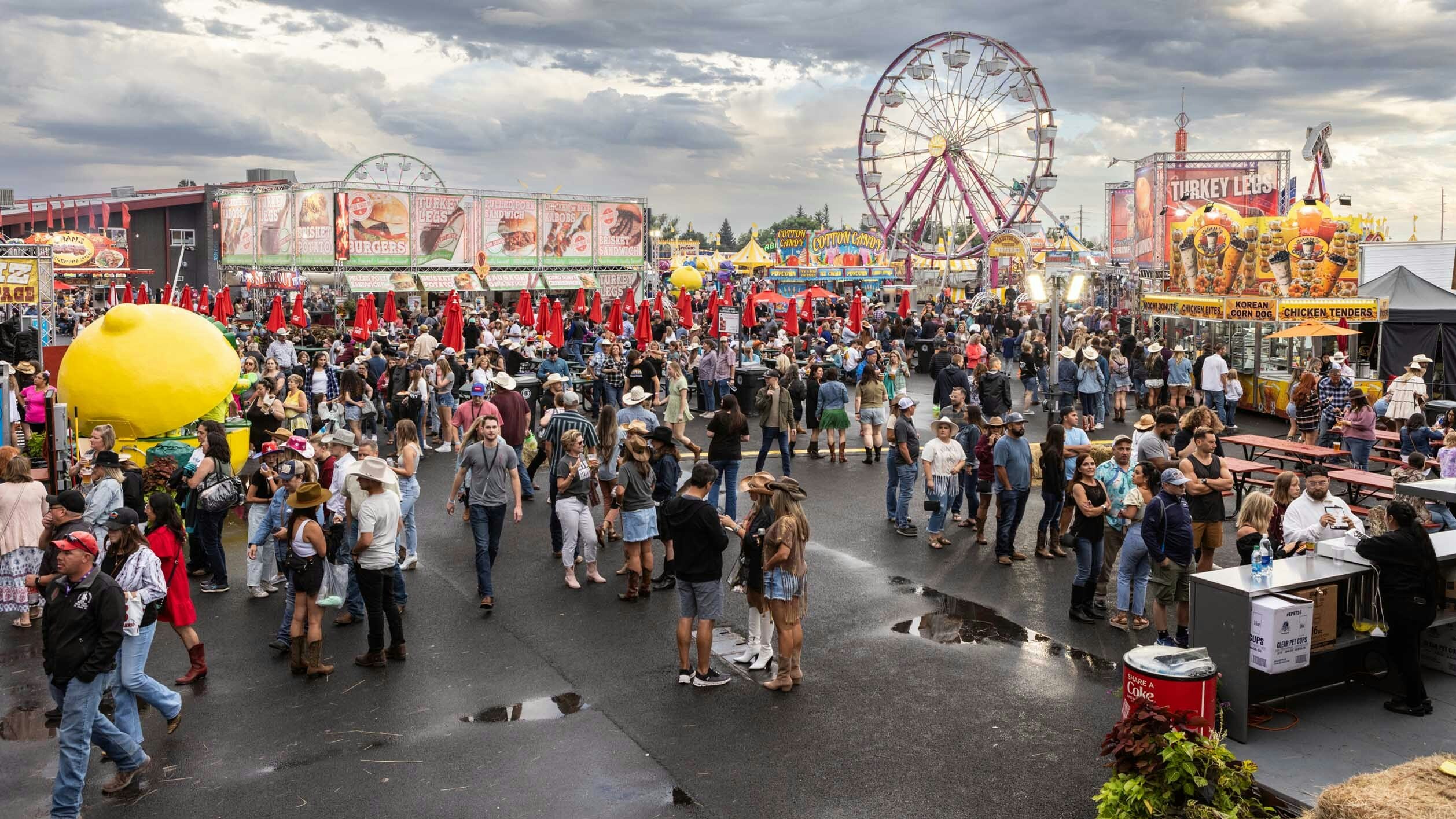 The Carnival Midway and Food Court at Cheyenne Frontier Days on July 27, 2023 in Cheyenne, Wyoming.