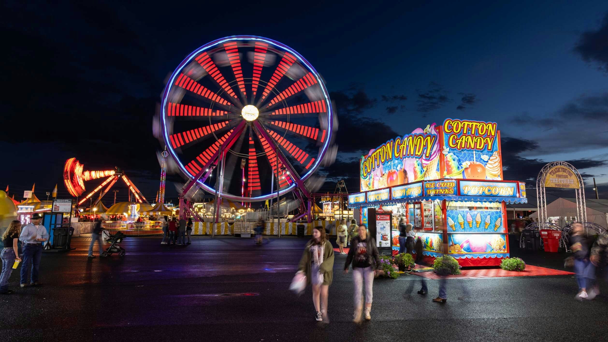 The Carnival Midway at Cheyenne Frontier Days on July 26, 2023 in Cheyenne, Wyoming.
