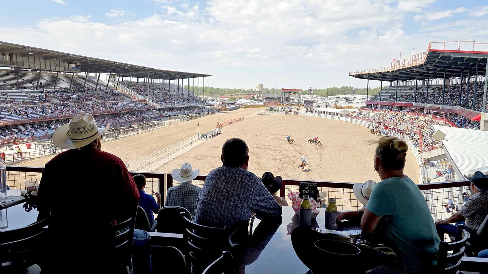 View of the rodeo from the new Cheyenne Frontier Days VIP skybox.