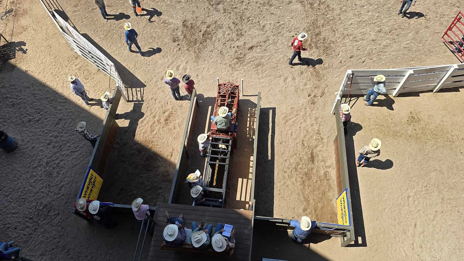 View of Chute 9 from the third floor of Cheyenne Frontier Days' new VIP area.