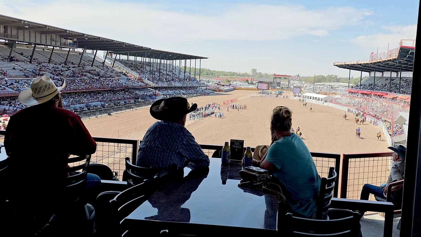 A view to a kill — Cheyenne Frontier Days new skybox experience offers a commanding view of the action. Sound is wired directly into the skyboxes as well,, making it an immersive rodeo experience.
