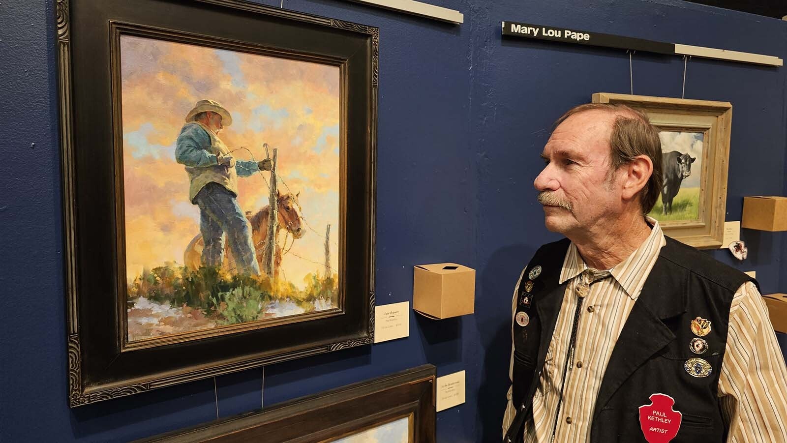 Artist Paul Kethley painted this portrait of a friend who is a horse trainer.