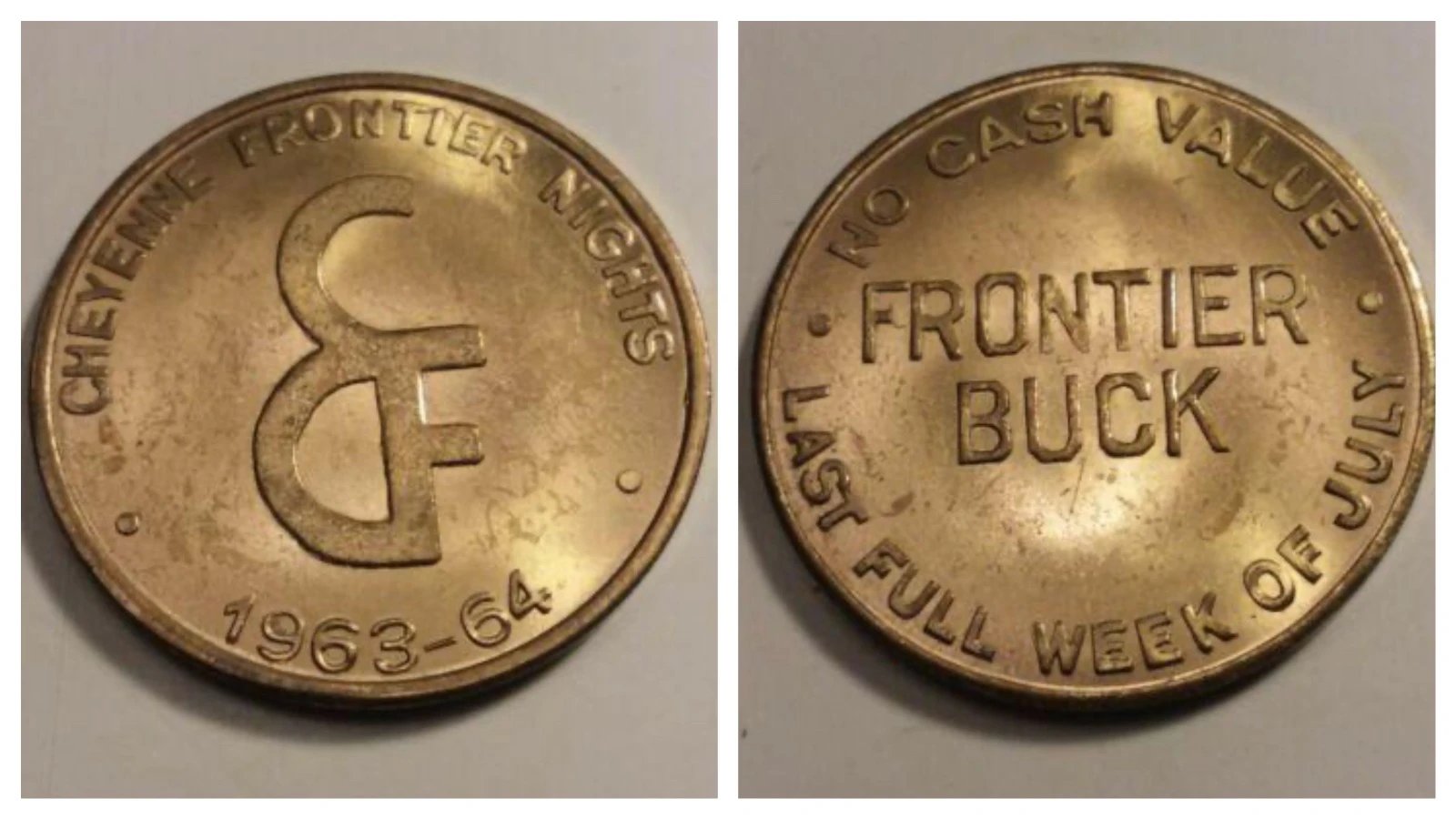 A 1934-64 "Frontier Buck" from Cheyenne Frontier Days.