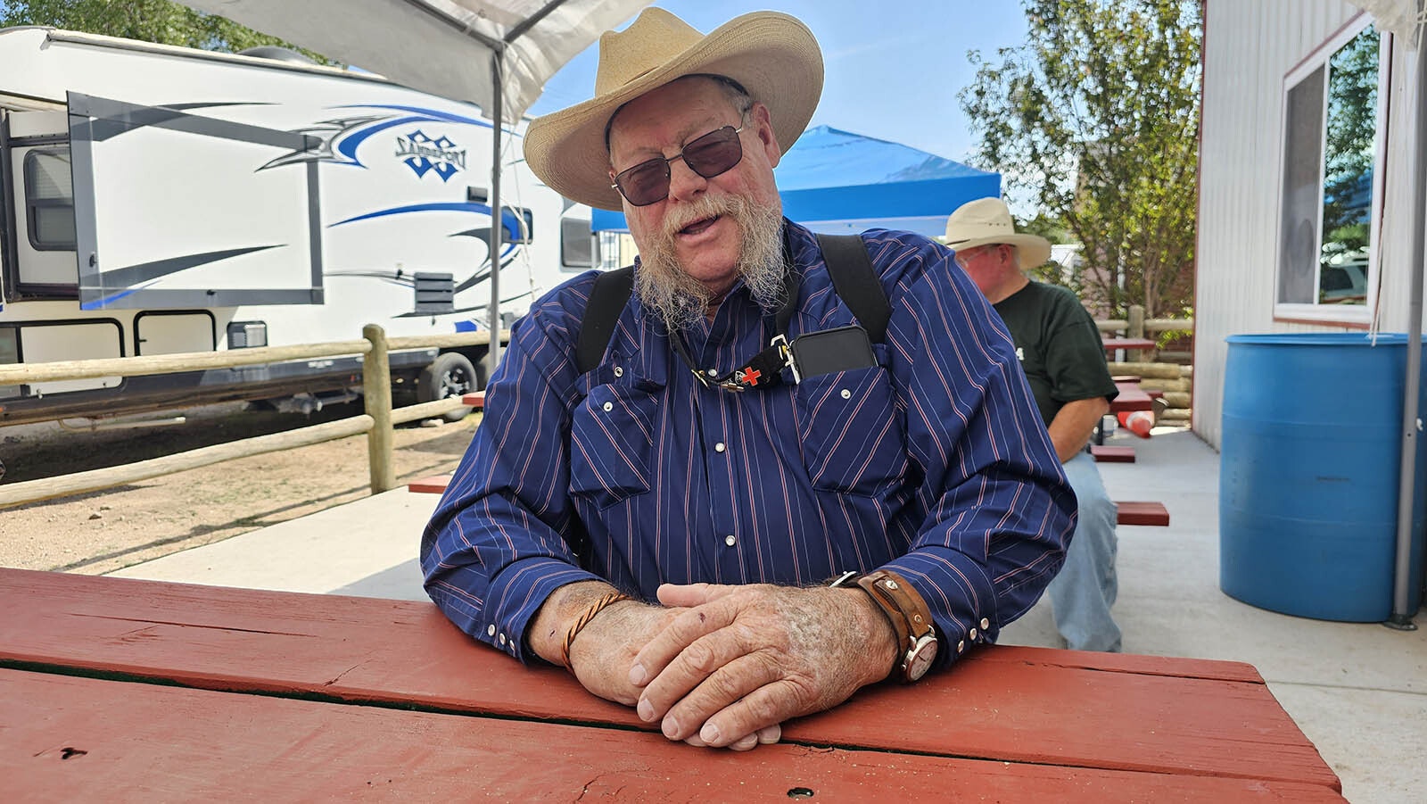 Lynn McColl has been volunteering for Cheyenne Frontier Days for 55 years with the parades committee. He's a member of the mounted marshals.