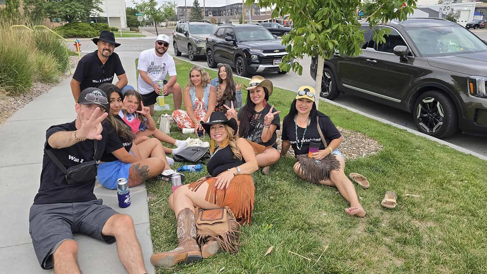 Cutter Davis, front right, tagged along with Gerardo Roldan, back left, and his family on a citywide bar crawl.