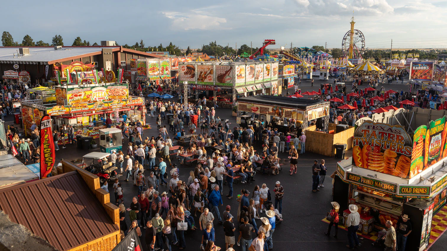 The Carnival Midway and food court before the night show at Cheyenne Frontier Days on Thursday, July 23.