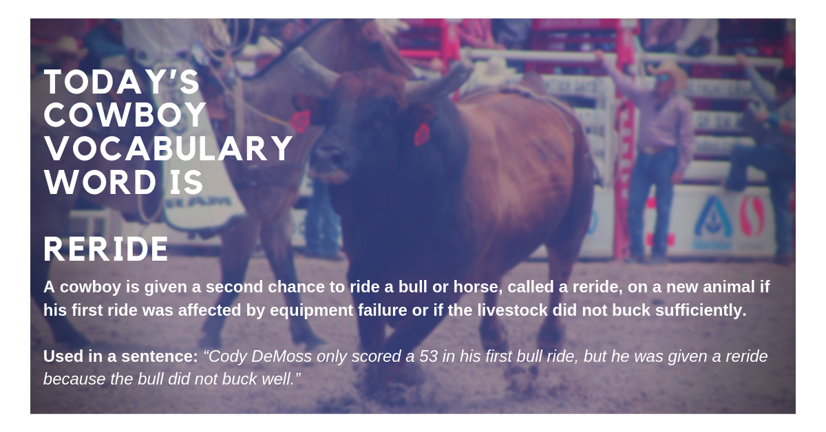 CSD Cowboy Vocabulary Reride 1