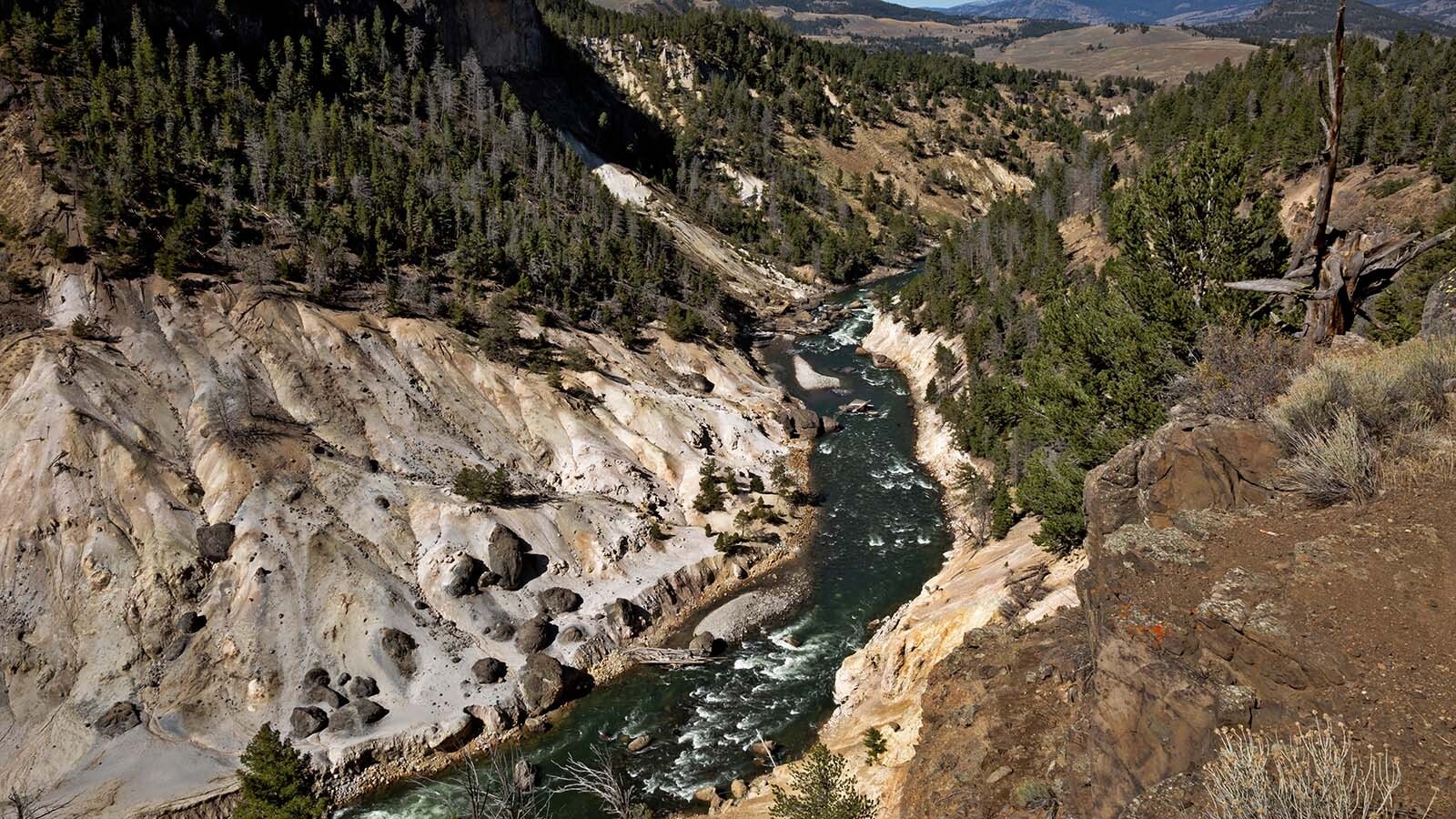 Calcite Springs in the northeast corner of Yellowstone National Park smells bad, even by Yellowstone standards. That's because it's one of the few places in the park where molten sulfur and petroleum come together to form giant, putrid-smelling balls of oil.