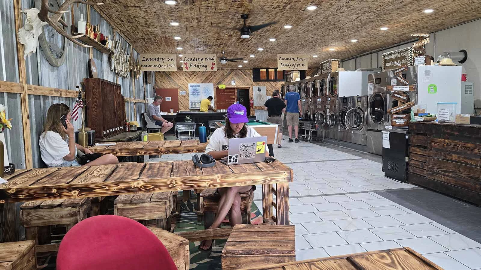 The laundromat that's more like a living room. It's called On-Site Laundry and is located in Lander.