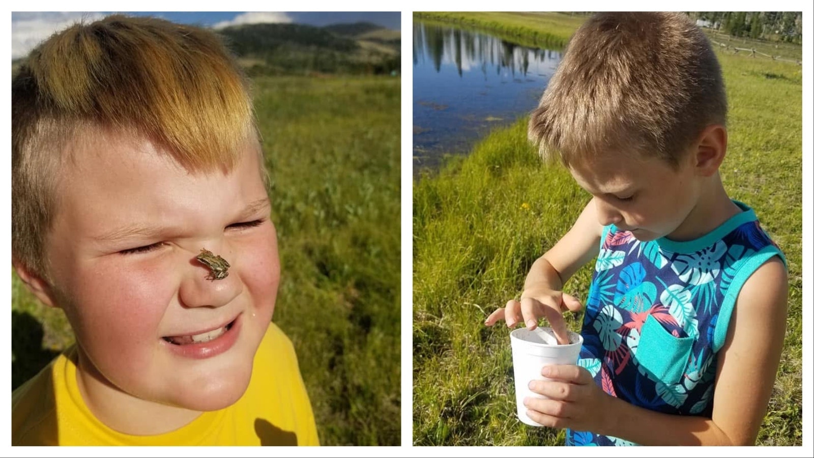 Camp Courage is a special camp for kids and their families dealing with cancer. While planned activities are fun, sometimes the most fun time are the unplanned ones. Triton, right, who was diagnosed with cancer at age 6, catches frogs with his little brother Derek at the camp. It are these memories that are so valuable to his family since Triton passed away from his cancer in 2022.