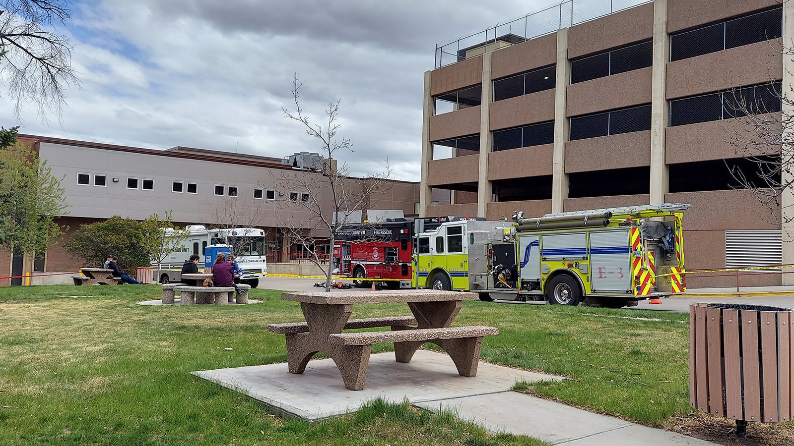 The Campbell County Courthouse was evacuated Tuesday after a report of a hazardous material was received.