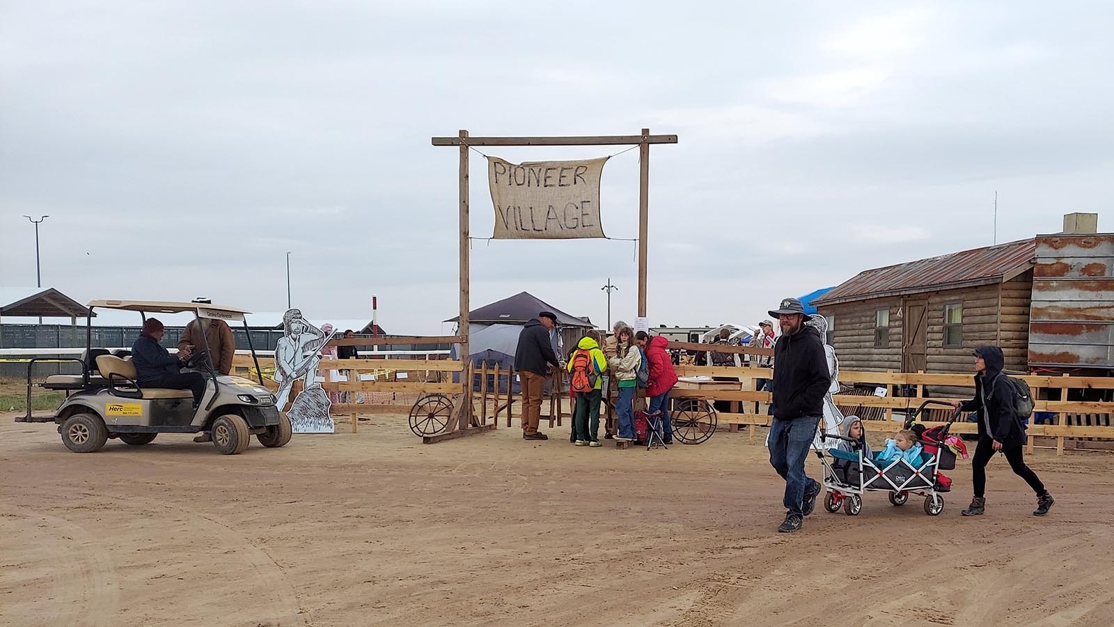 The Pioneer village is one of many on-site activities for campers to do during the week-long Pathfinder event.