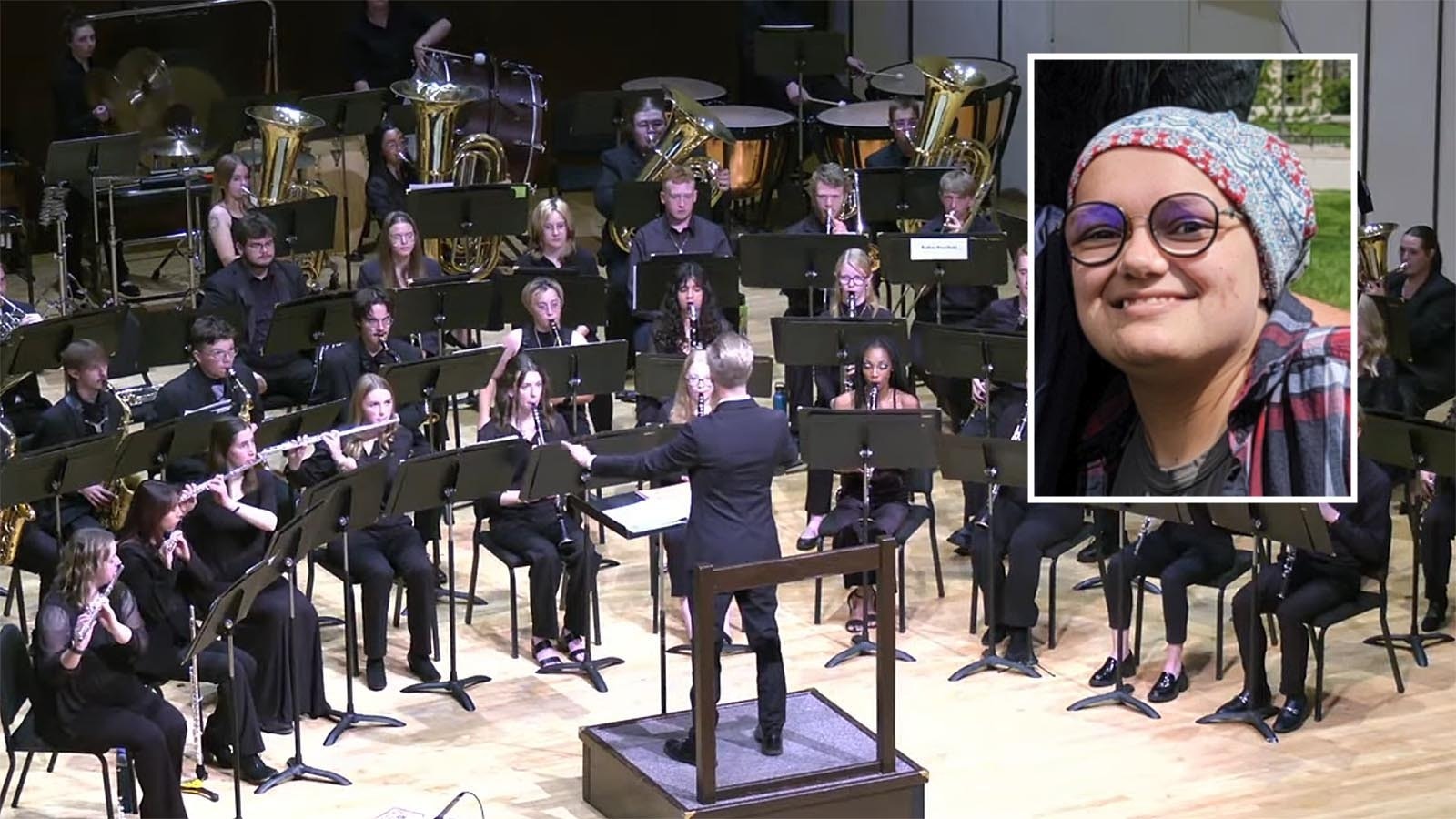 On Nov. 10, 2024, the University of Wyoming Symphonic Band performed “Beyond Her Years,” a musical interpretation of Adelaide Bomberger’s story of dealing with cancer.