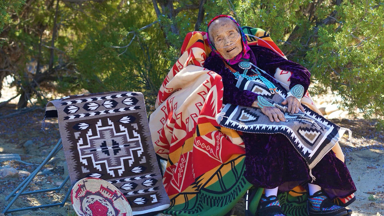 Grandma Alice Henry, 95, is the inspiration for Candace Toledo’s art. She taught Toledo how to loom and create designs