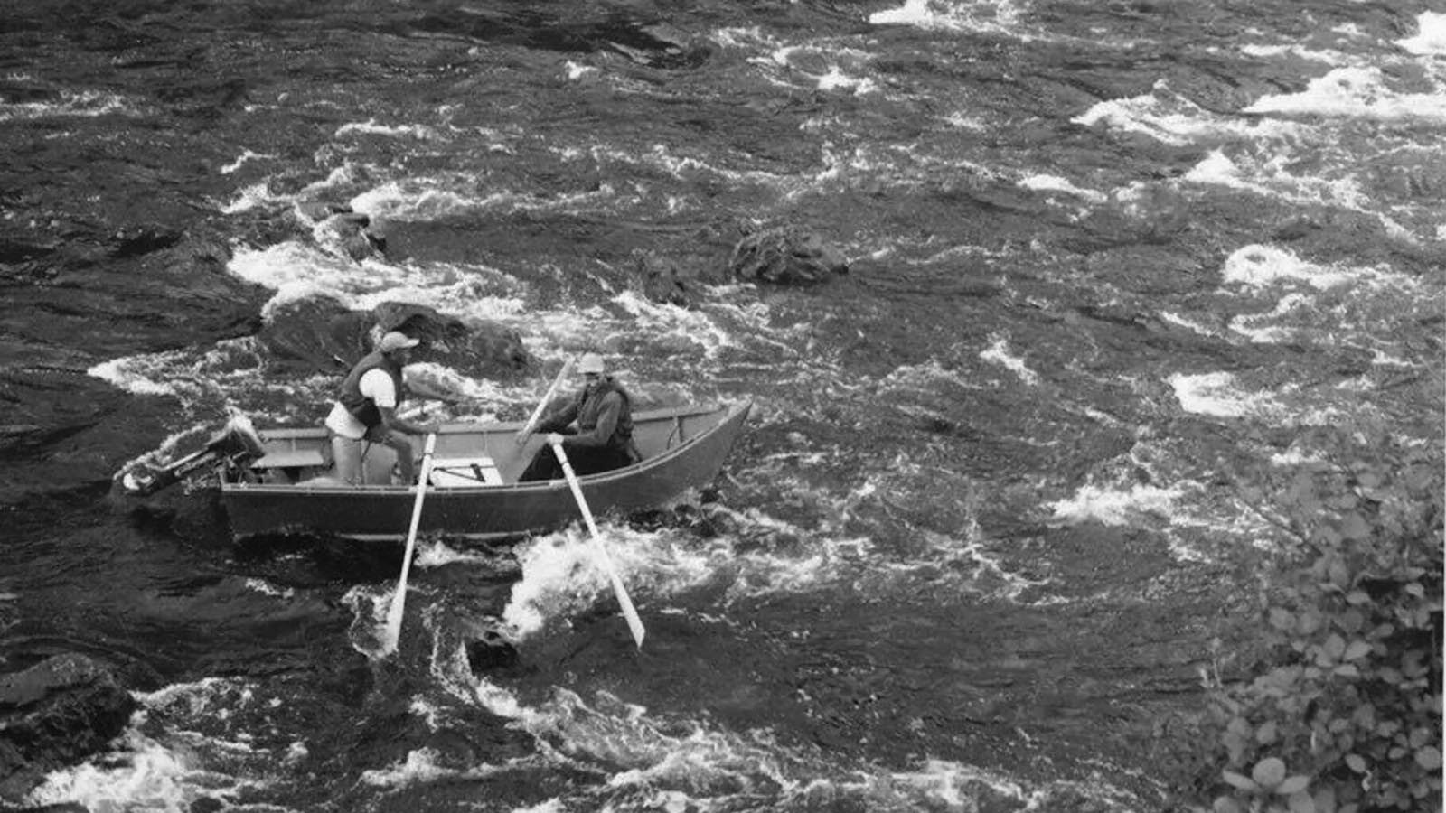 The whitewater race was about skill as much as speed. The race was held in the Wind River Canyon from 1948 to 1951.